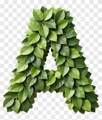 Leafy Letter A PNG