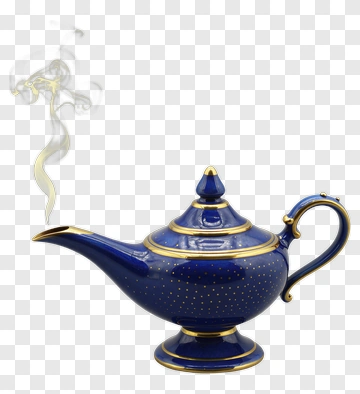 Blue Magic Lamp With Smoke PNG