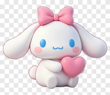 Cute Bunny Holding A Heart PNG