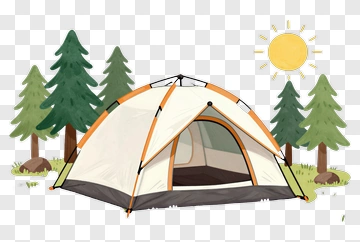 Camping Tent In A Forest PNG