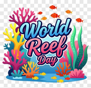 World Reef Day Illustration With Colorful Coral And Fish PNG
