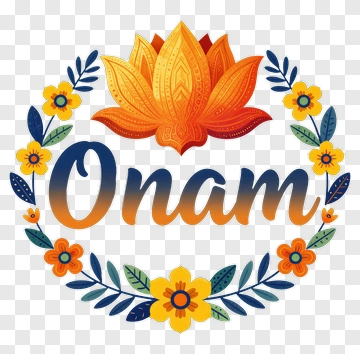 Onam Celebration Floral Design PNG