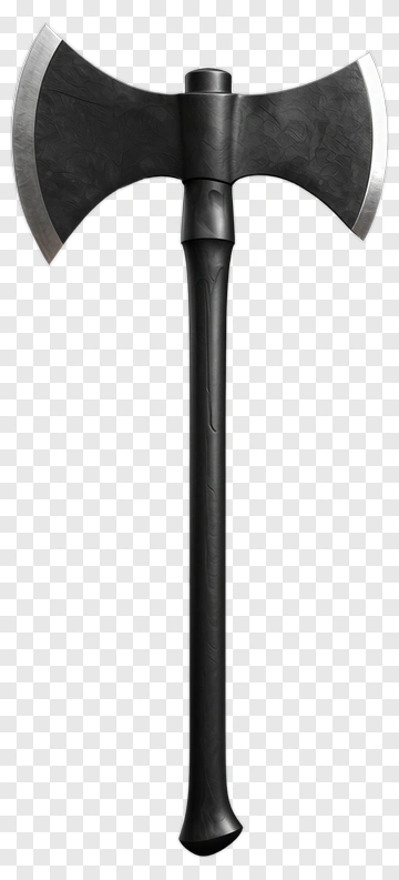 Double-Headed Battle Axe PNG