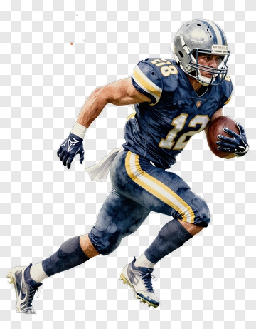 Football Player Running With A Ball PNG