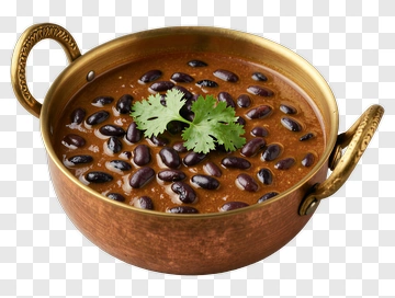 Black Bean Curry In A Copper Pot PNG