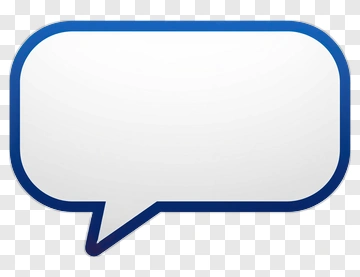 Speech Bubble With Blue Outline PNG