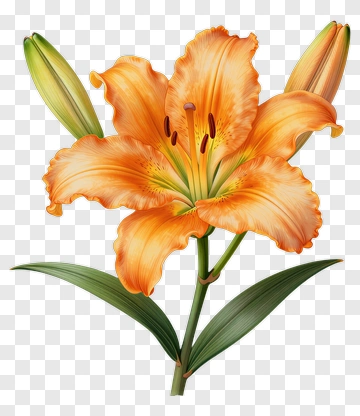 Orange Lily Flower PNG