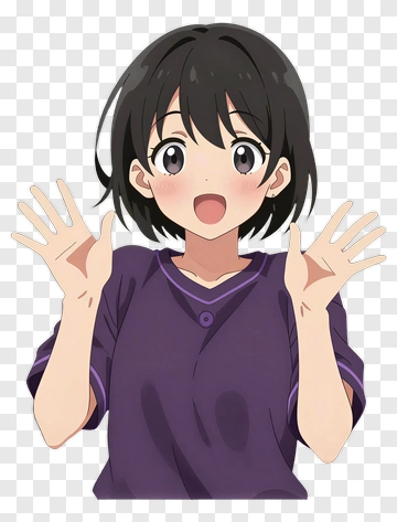 Cartoon Girl Smiling And Waving PNG