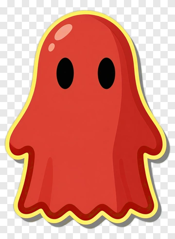 Cartoon Red Ghost PNG