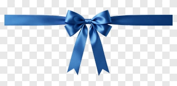Blue Ribbon Bow PNG