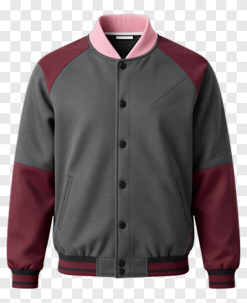 Gray And Maroon Jacket PNG