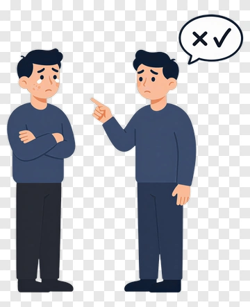 Two Men In Conversation With One Looking Concerned PNG