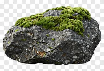 Rock Covered With Moss PNG