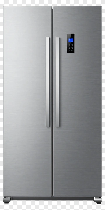 Stainless Steel Side-By-Side Refrigerator PNG