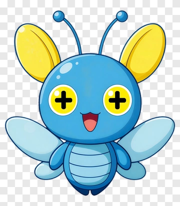 Cartoon Butterfly Character PNG