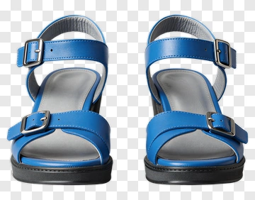 Blue Sandals With Buckles PNG