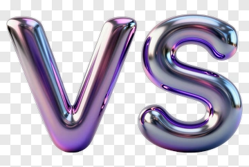3D Metallic Vs Text PNG