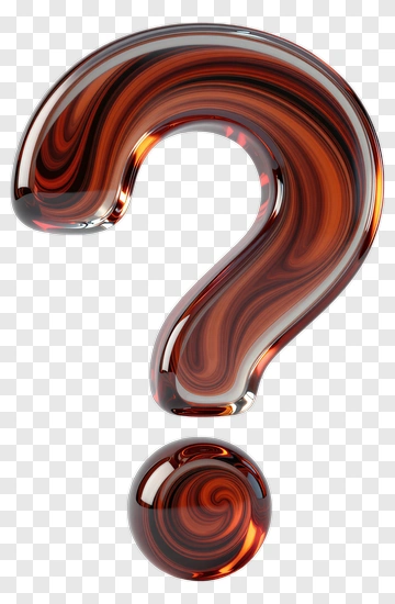 Swirled Brown Question Mark PNG