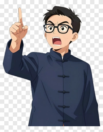 Animated Boy Pointing And Speaking PNG