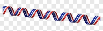 Red, White, And Blue Decorative Ribbon PNG