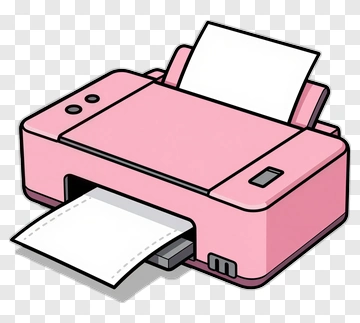 Pink Printer Printing Paper PNG