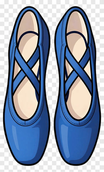 Blue Ballet Flats PNG