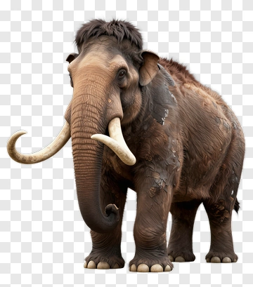 Realistic Mammoth Standing Proudly PNG