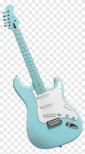 Blue Electric Guitar PNG
