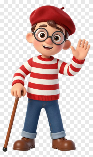 Cartoon Character Waving PNG