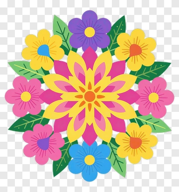 Colorful Floral Arrangement PNG