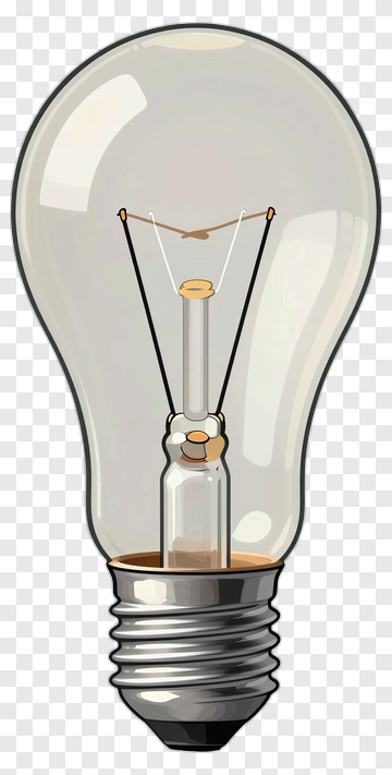 Light Bulb With Filament PNG