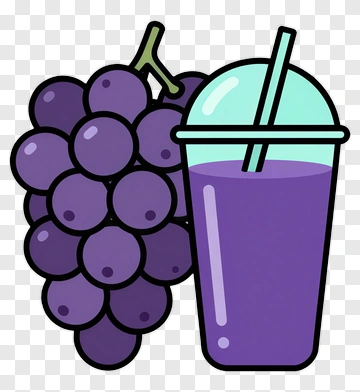 Grapes And Purple Drink PNG