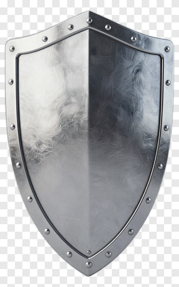 Metal Shield With Rivets PNG