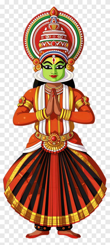 Traditional Dancer In Colorful Costume PNG