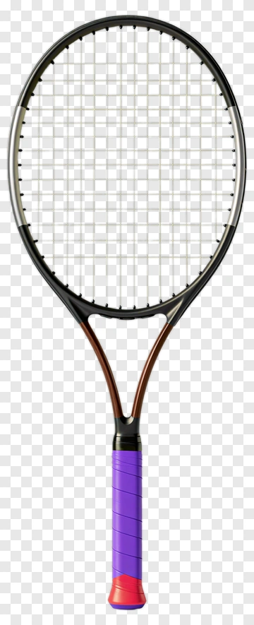 Tennis Racket With Purple Grip PNG