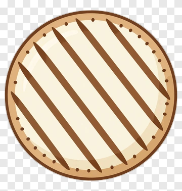 Cartoon Cookie With Chocolate Stripes PNG