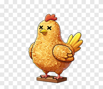 Cartoon Fried Chicken Character PNG