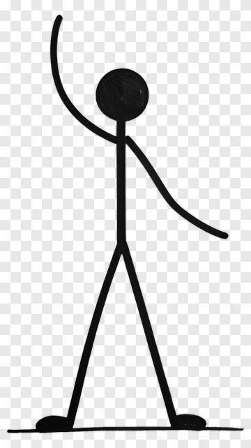 Stick Figure Waving PNG