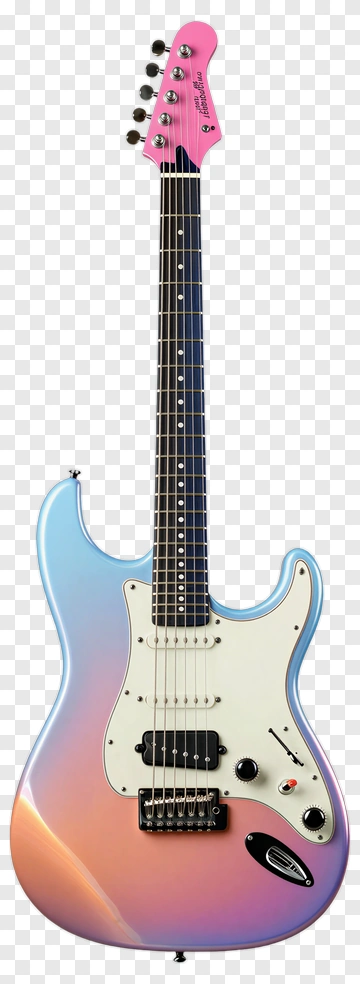 Colorful Electric Guitar PNG