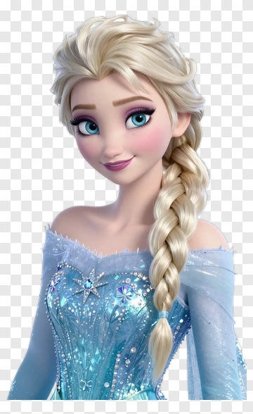 Frozen Princess Character With Braid PNG
