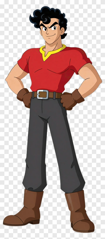 Cartoon Male Character Standing Confidently PNG