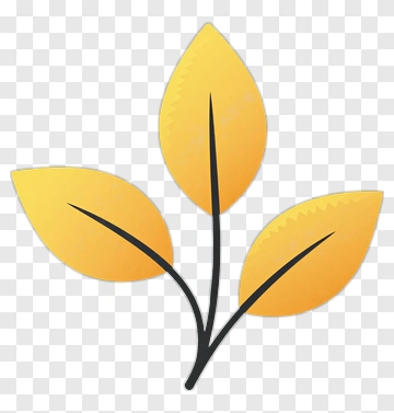 Yellow Leaves On A Stem PNG