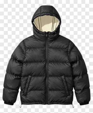 Black Puffer Jacket PNG