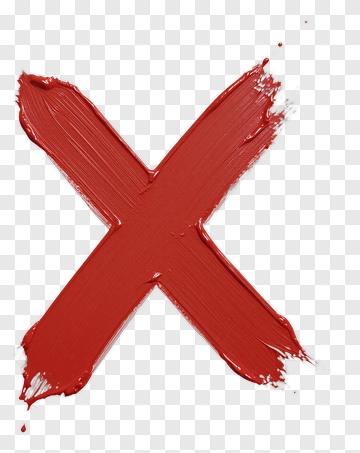 Red Paint Stroke Cross PNG