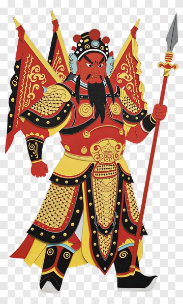 Chinese Warrior Holding A Spear PNG