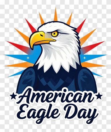American Eagle Day Illustration PNG