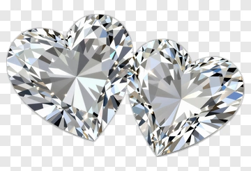 Heart-Shaped Diamonds PNG