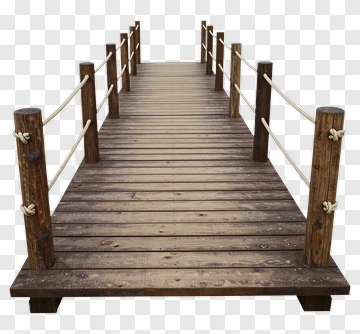 Wooden Dock With Railing PNG