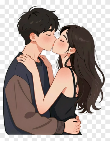 Couple Kissing PNG