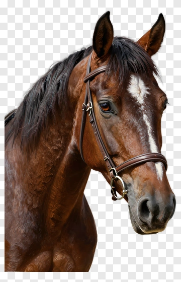 Brown Horse With Bridle PNG
